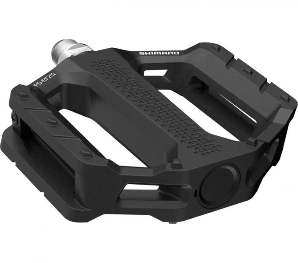 Shimano Pedale PD-EF202 schwarz ohne Reflektoren - breite Plattform & hoher K... 2/2
