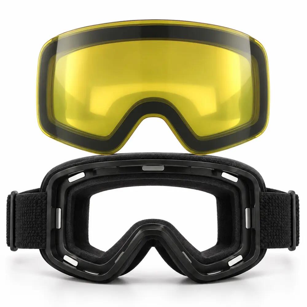 Maschera da Sci e Snowboard Fluor HX22 Lente Magnetica Gialla Unisex 3/5