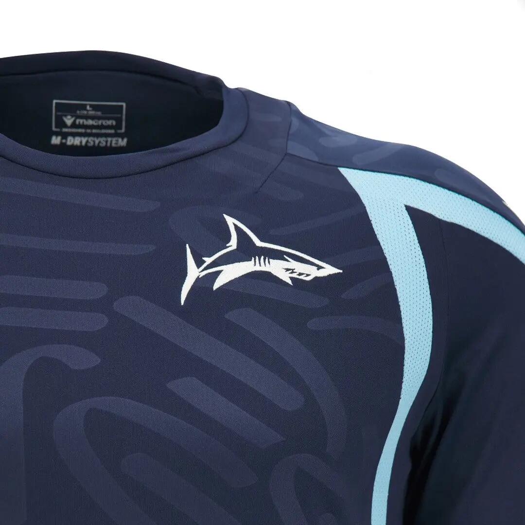 Macron Sale Sharks Training T-shirt 2026/2027 Marine 3/4