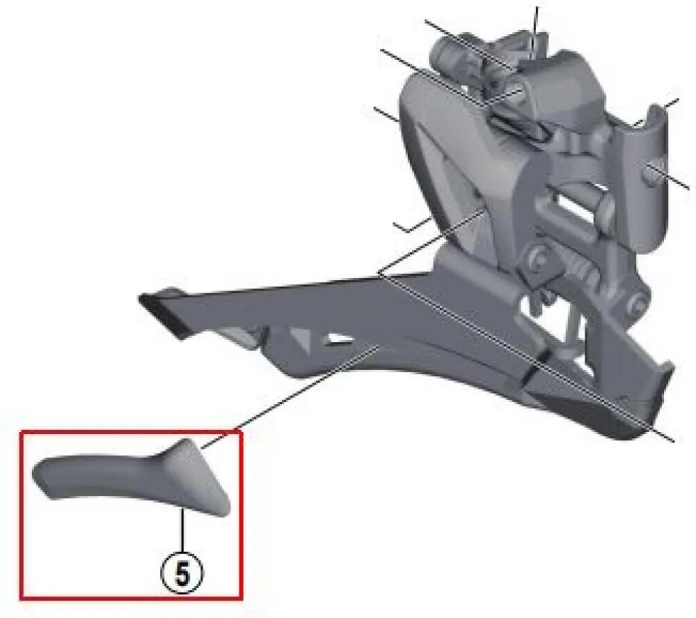 SHIMANO Schutzplatte FD-R9100 Schutzplatte - Bescherming voor voorderailleur FD- 2/2