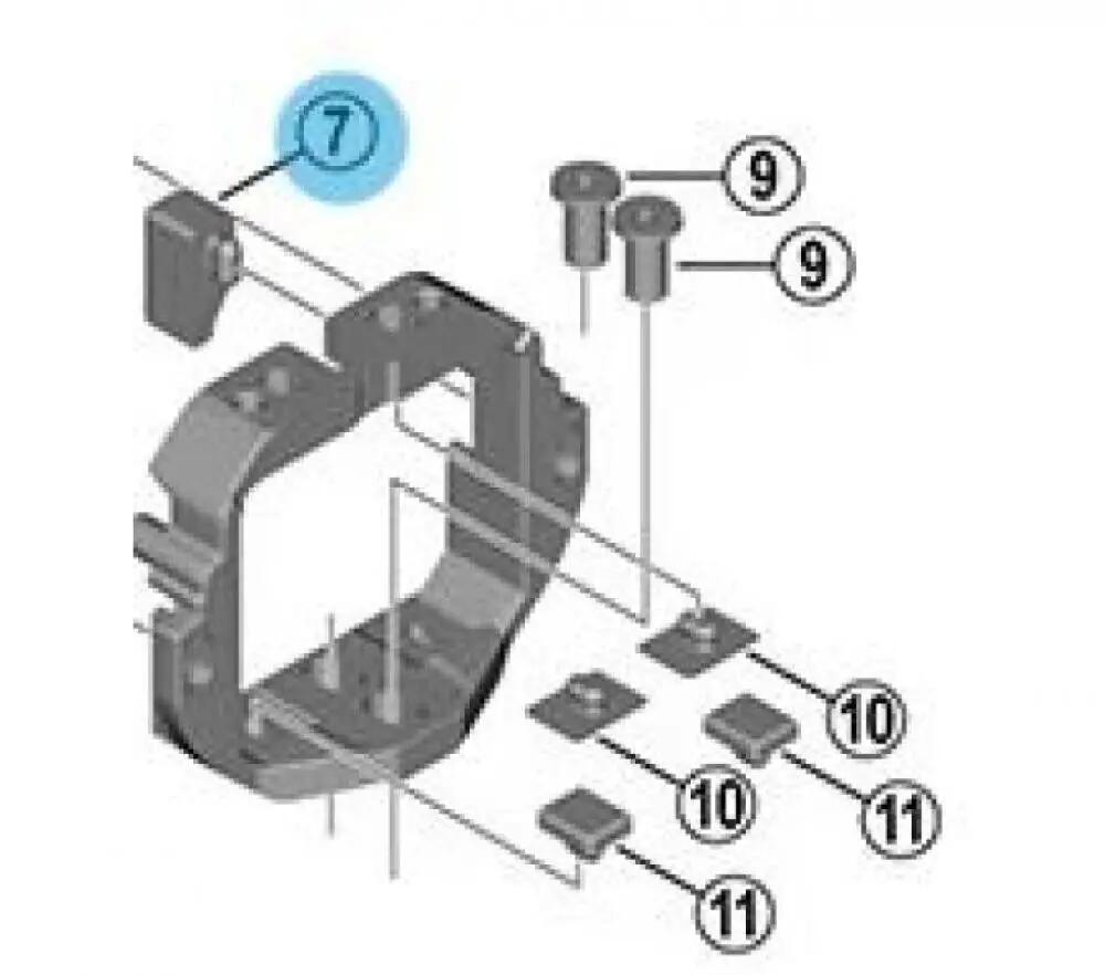 SHIMANO caoutchouc de montage gauche E-BIKE SYSTEMS porte-batterie BM-E8030\/803 2/2