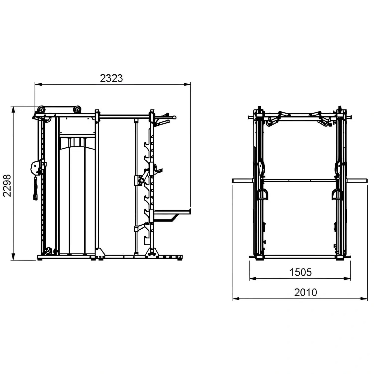 Rack Completo Palestra - MR85 | Pacco Pesi in Ghisa 150 Kg 4/6