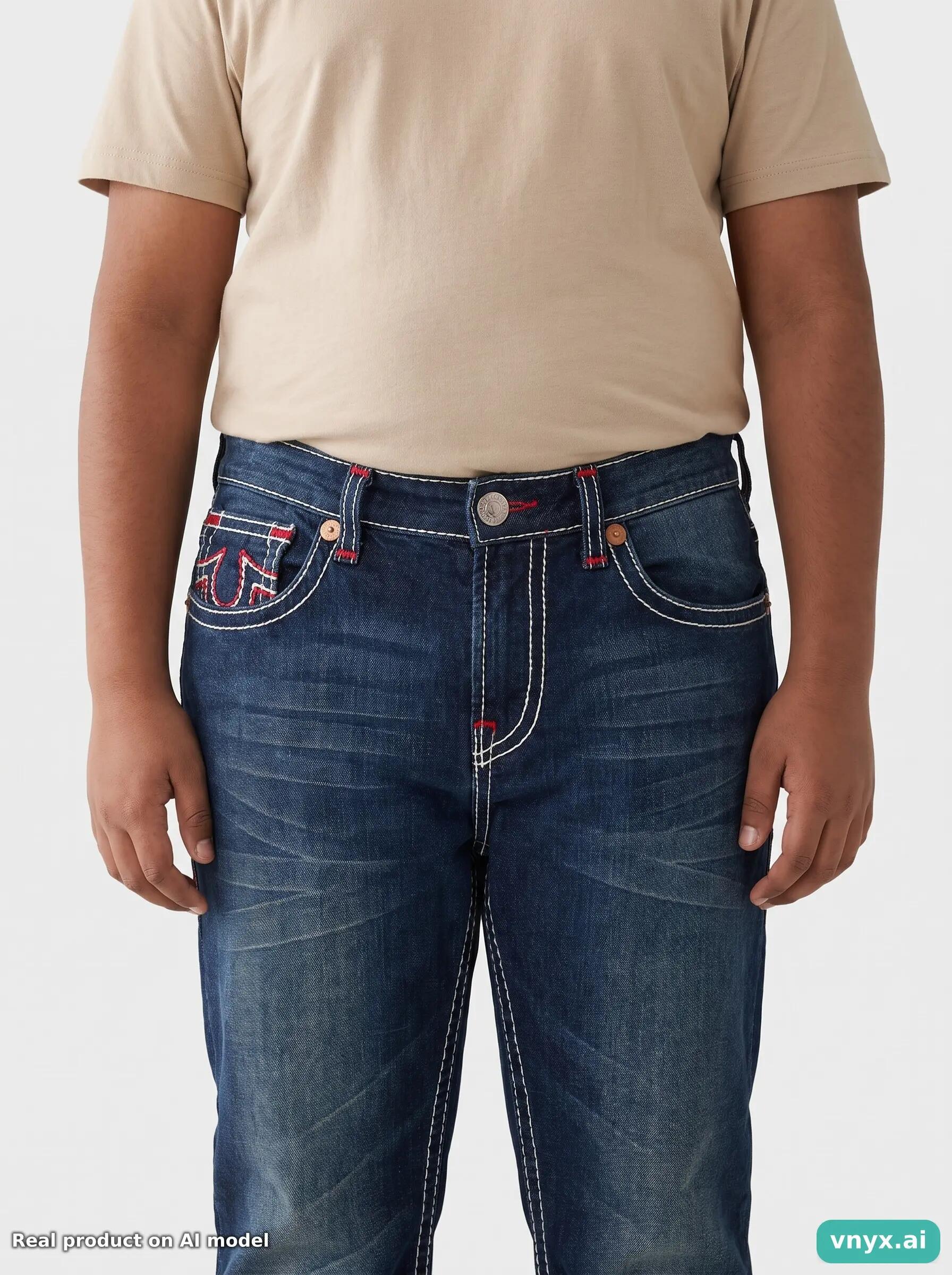 Second Life - Vintage True Religion Dark Blue Jeans Men W36 6/6
