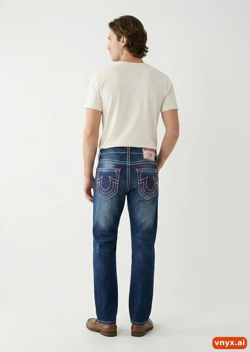 Second Life - Vintage True Religion Dark Blue Jeans Men W36 3/6