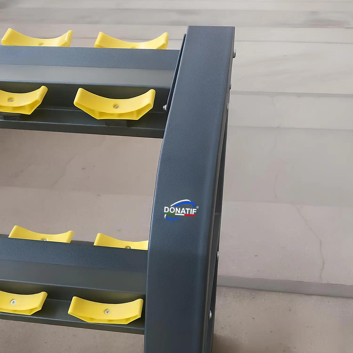 Rastrelliera Porta Manubri a 2 Ripiani - PMO10 | 8 Coppie 2/6