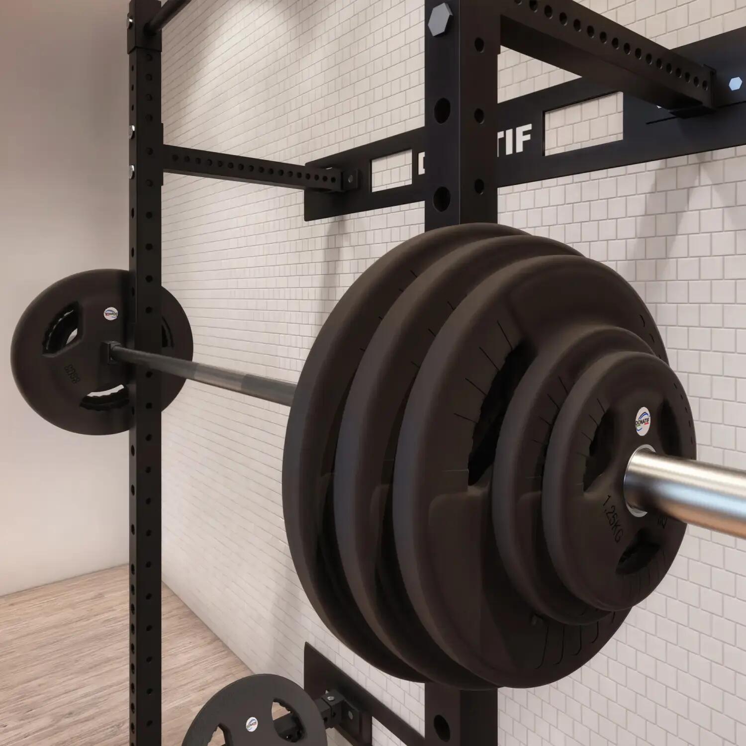 Disco Gommato da 1,25 Kg - Foro 28 mm | Impugnatura Tri-Grip 2/6
