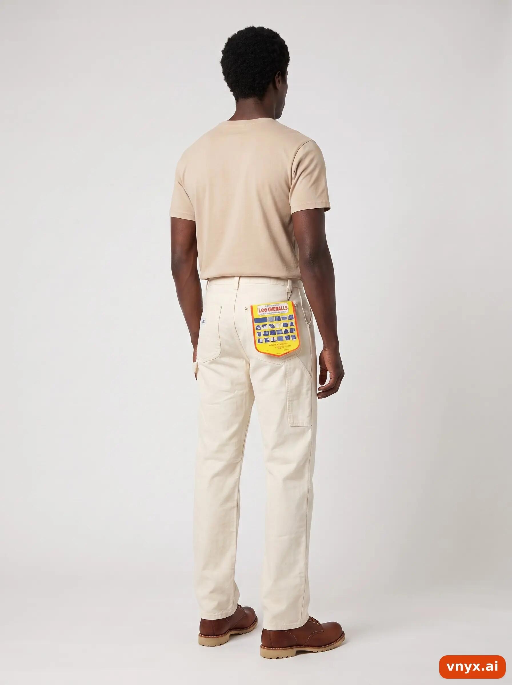 Second Life - Vintage Lee Soft Beige Jeans Men W27 2/6
