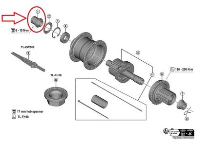SHIMANO Kontermutter f. FH-U6060 6060 links - präziser Sitz und sichere Fixie...