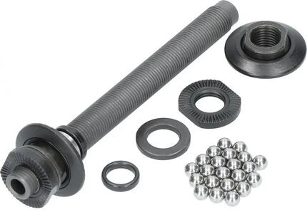 SHIMANO holle as WH-RX010-F compleet kit - voorwiel, 12 mm steekas, schijfrem
