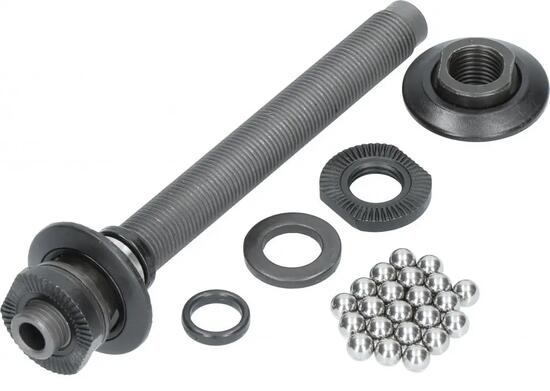 SHIMANO holle as WH-RX010-F compleet kit - voorwiel, 12 mm steekas, schijfrem