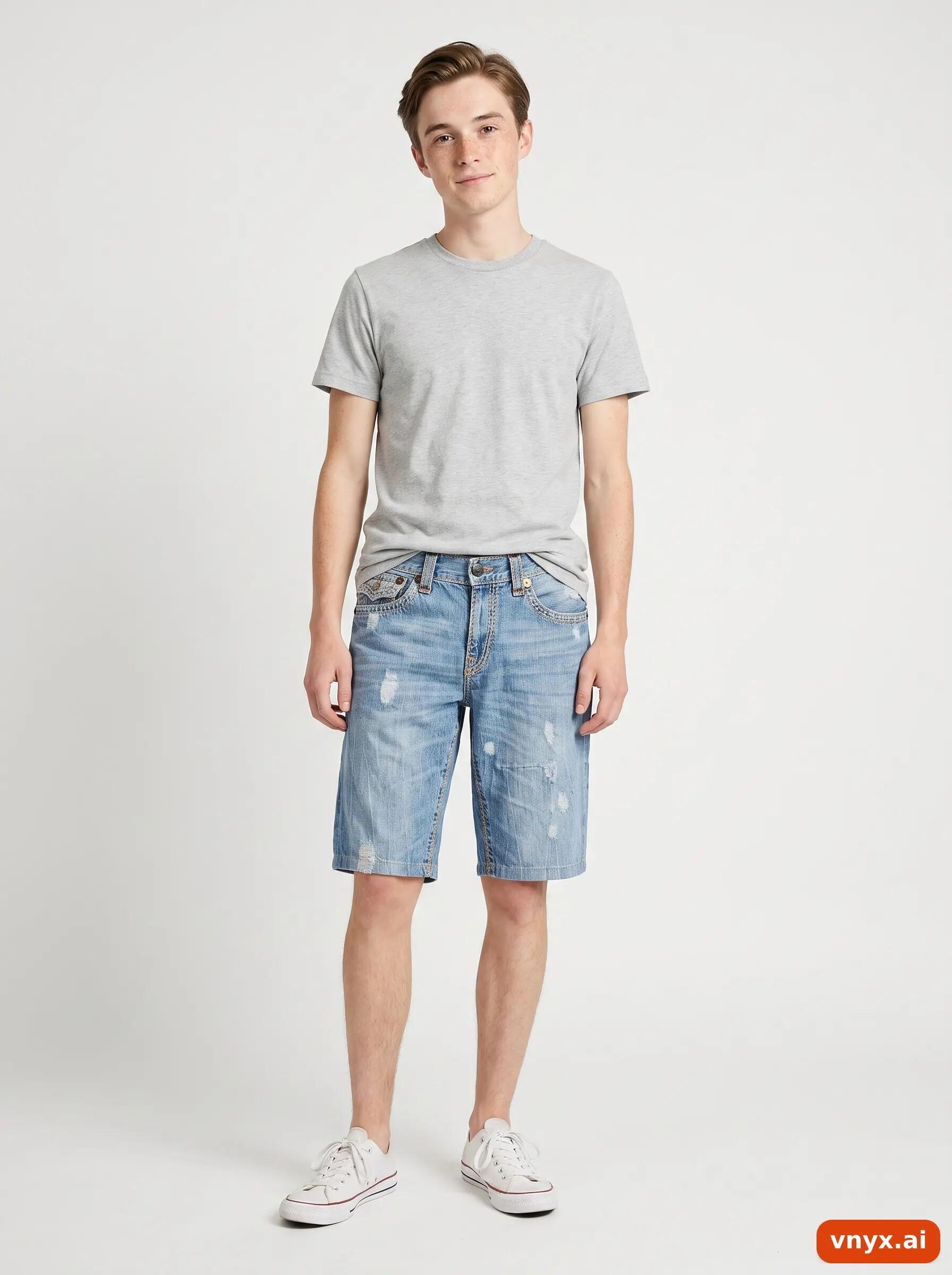Second Life - Vintage True Religion Light-Blue Shorts Men W36 3/6