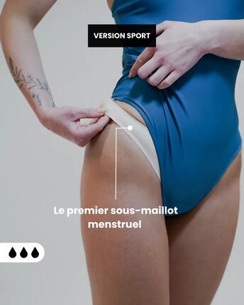 Bas Sous-Maillot Menstruel Invisible Sport - Flux Abondant - Ado & Adulte - Duna