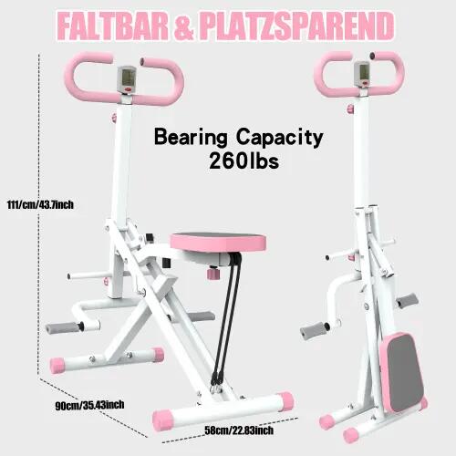 Appareil de Fitness pour Squats avec Siège Réglable 2/2