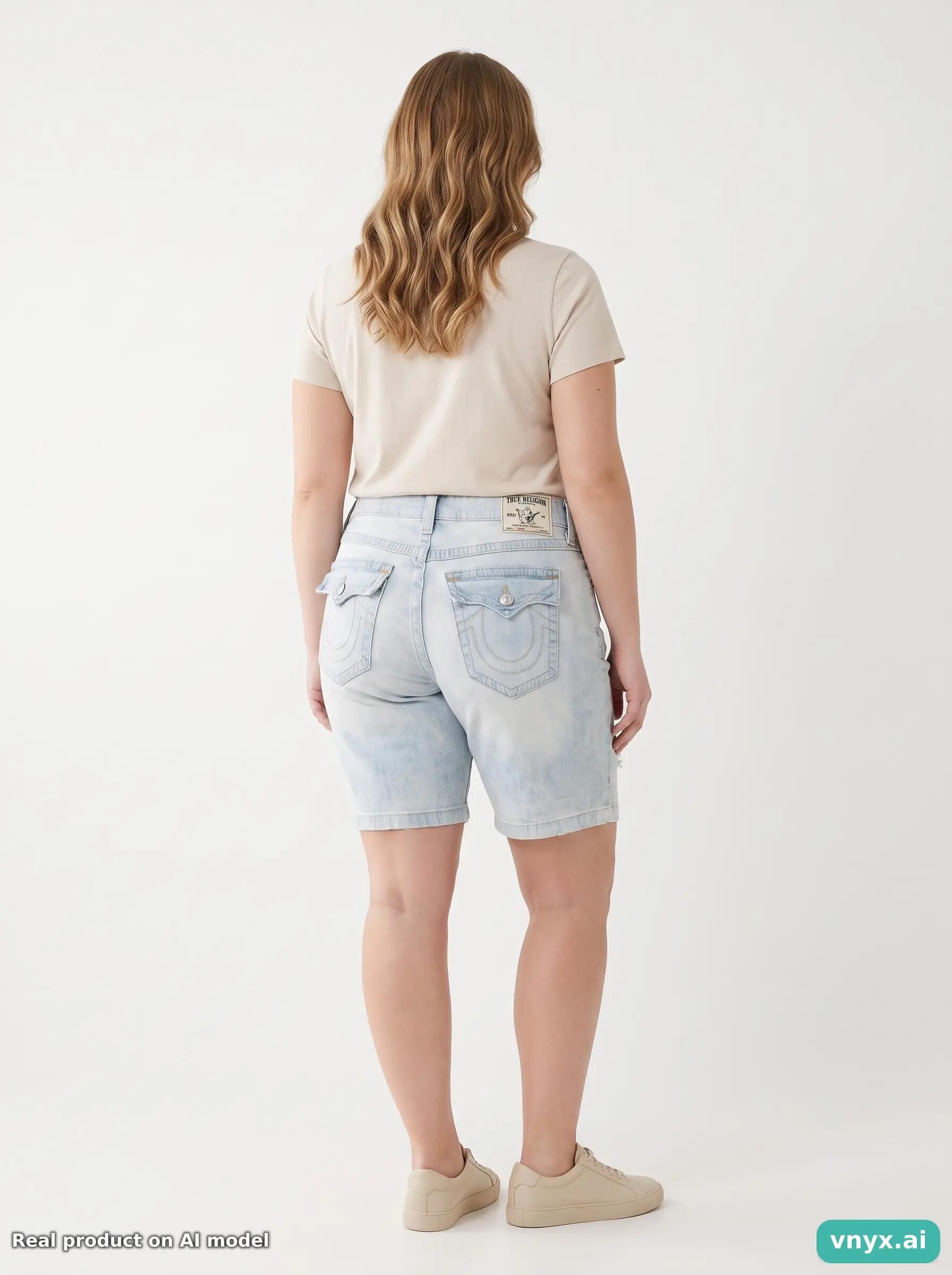 Second Life - Vintage True Religion Light Blue Shorts Women W31 4/6