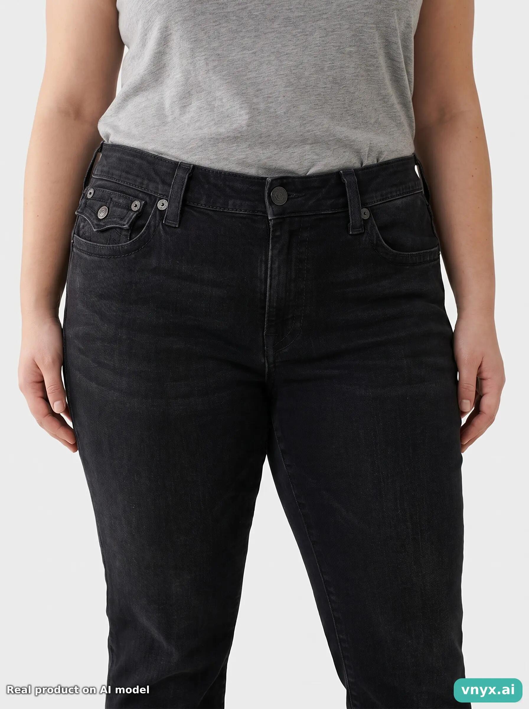 Second Life - Vintage True Religion Dark Black Jeans Women W40 6/6