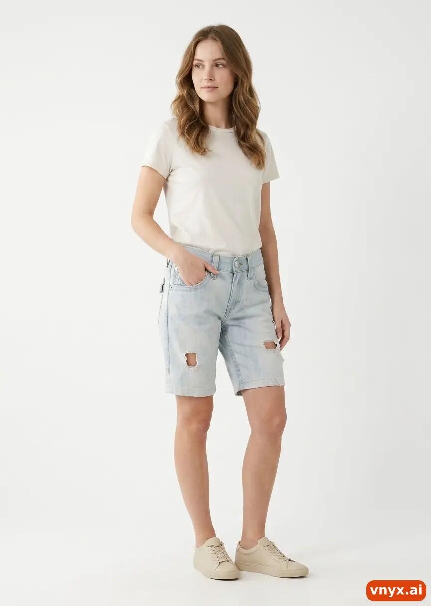 Second Life - Vintage True Religion Light Blue Shorts Women W31 2/6