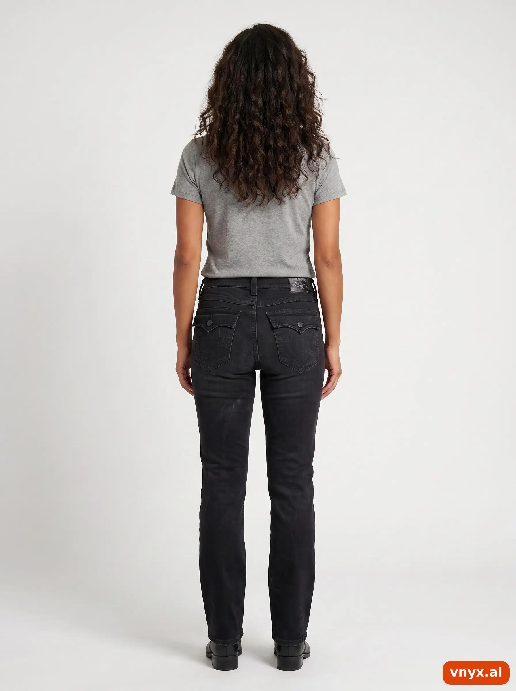 Second Life - Vintage True Religion Dark Black Jeans Women W40 4/6