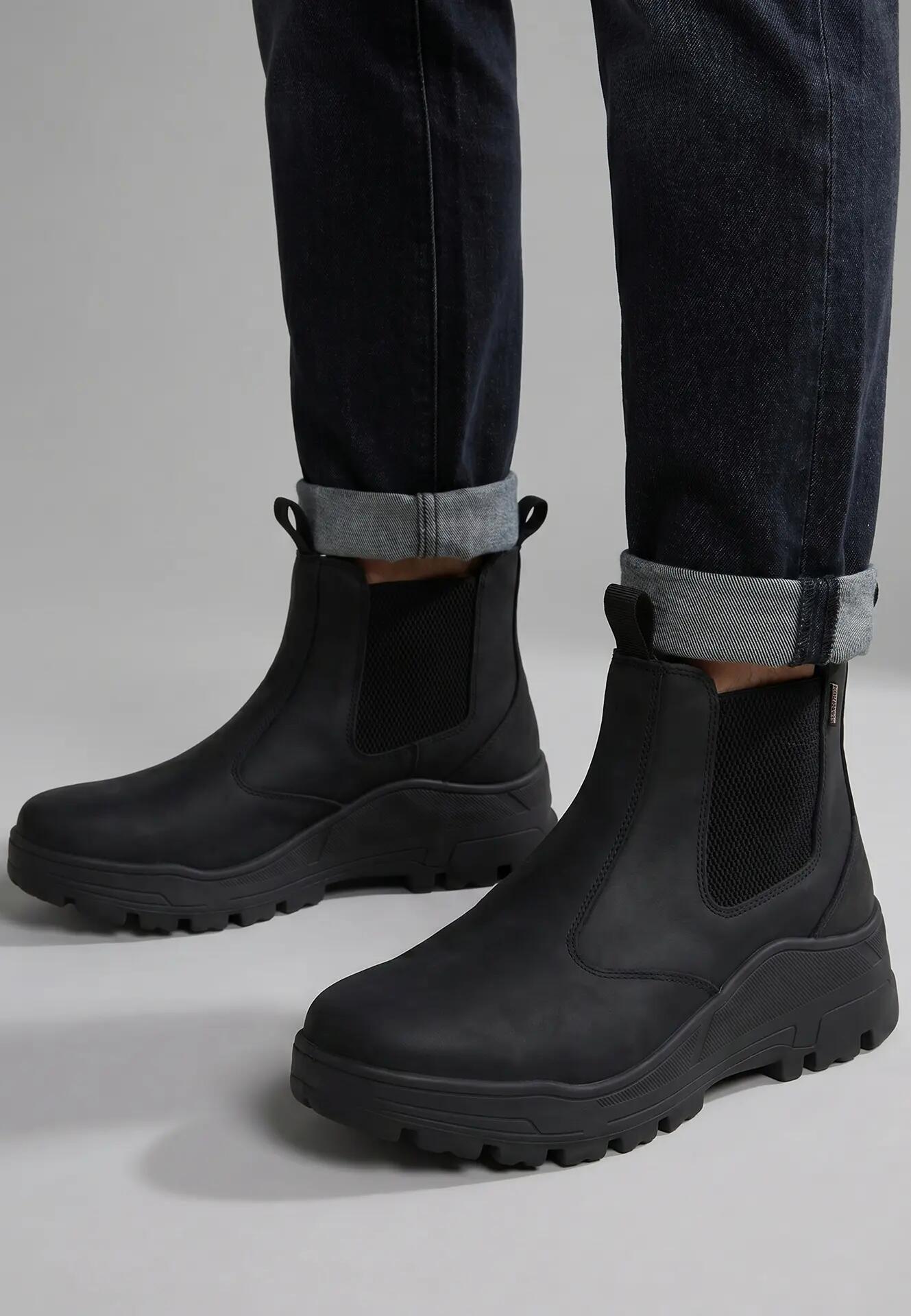 Stivali Chelsea donna platform nero misto PU poliestere - Napapijri 6/7