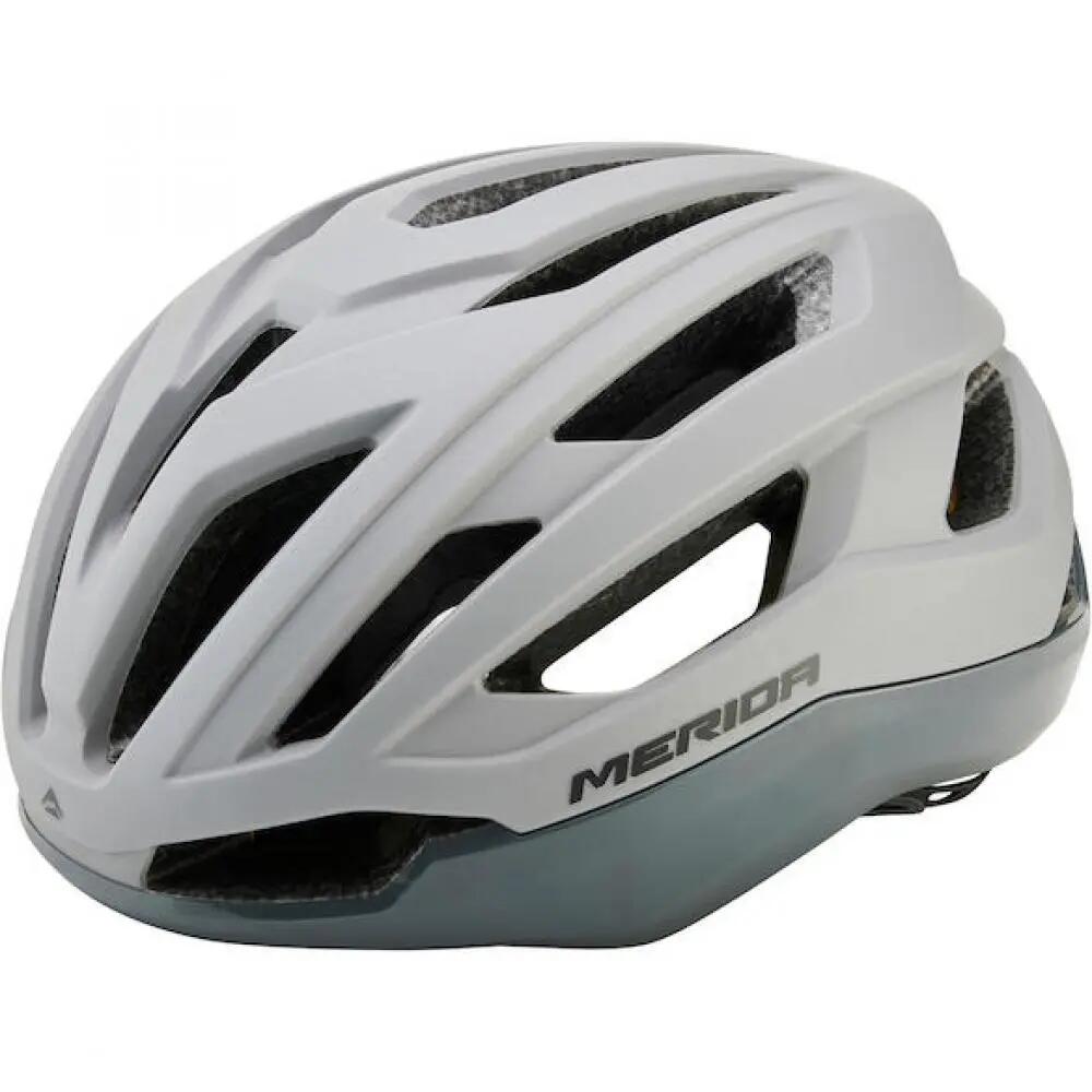 Merida Helm Apex grijs 58-62 cm Grijs - lichte race- en gravelhelm met uitsteken 1/3