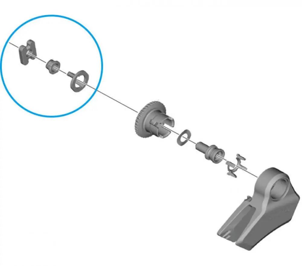 SHIMANO CD-EM800 kettinggeleider bevestigingsmoer-eenheid voor 55 mm kettinglijn 2/2