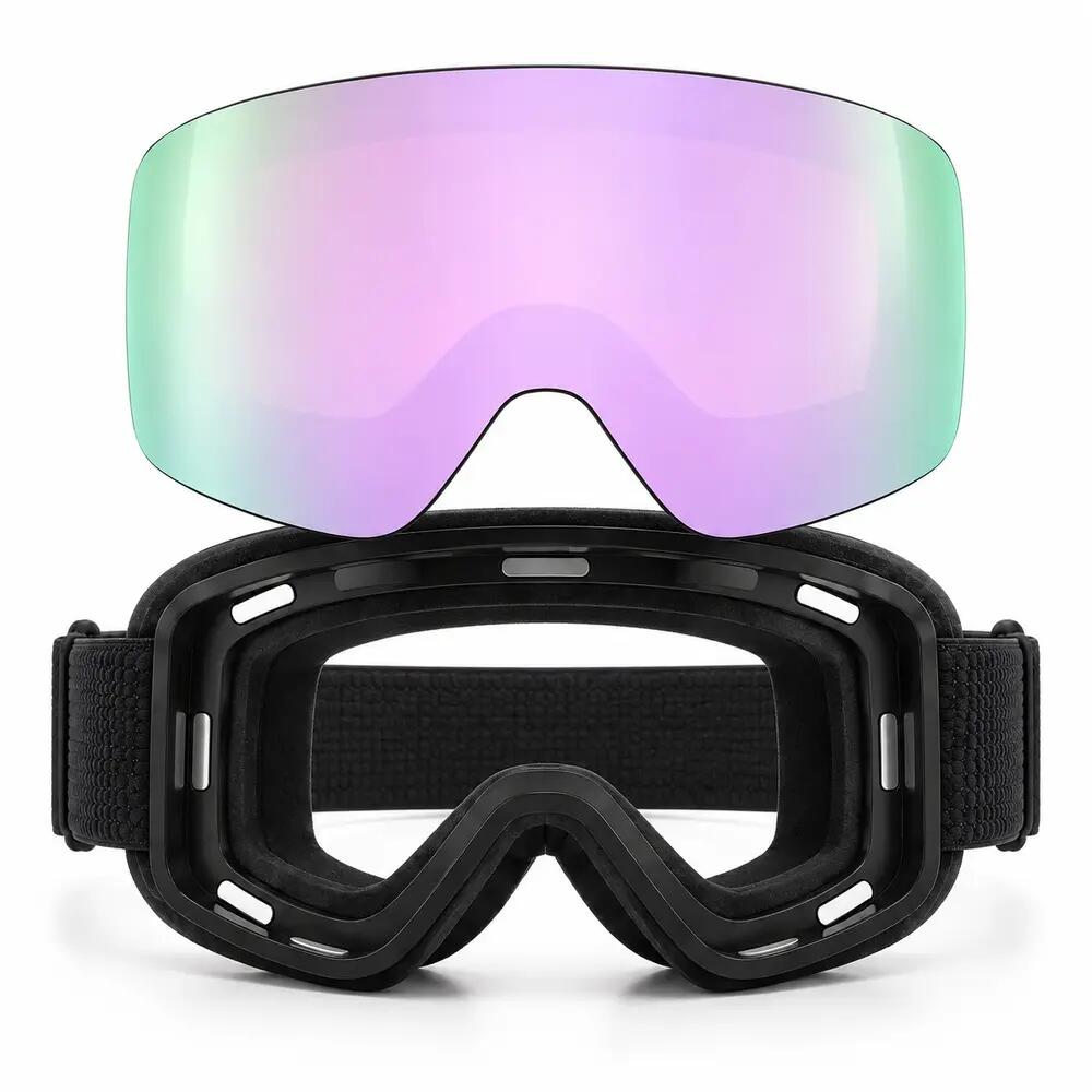 Maschera da Sci e Snowboard Fluor HX22 Lente Magnetica Viola Specchiata Unisex 3/5