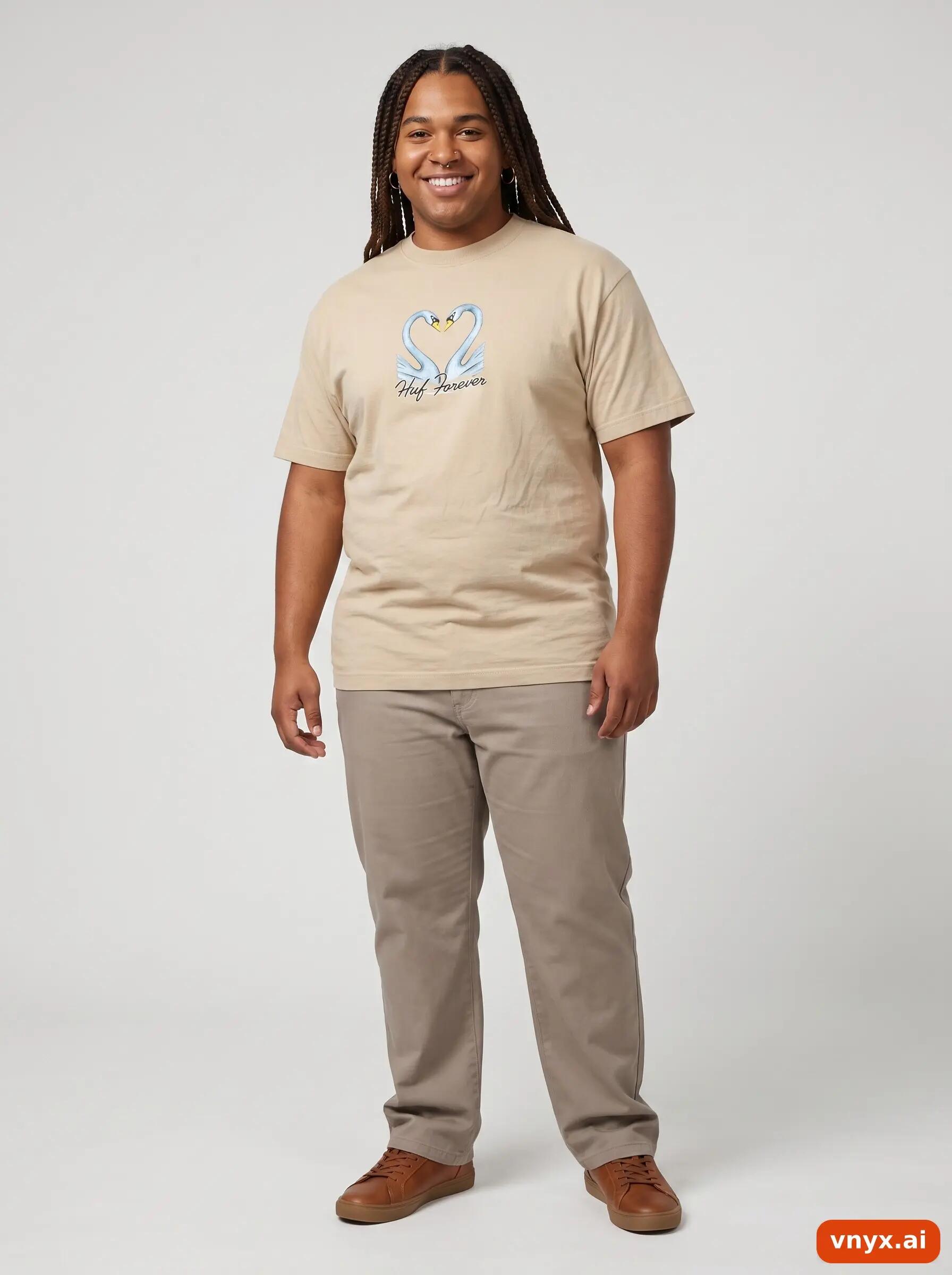 Second Life - Vintage HUF Neutral Beige T-Shirt Men L 3/6