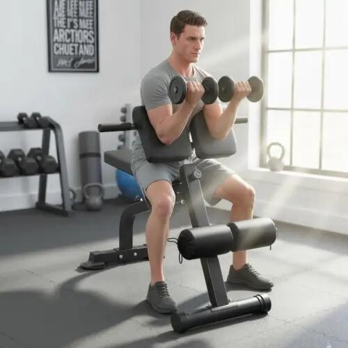 Verstelbare Unisex Buiktrainer Romeinse Stoel Inklapbaar 2/3