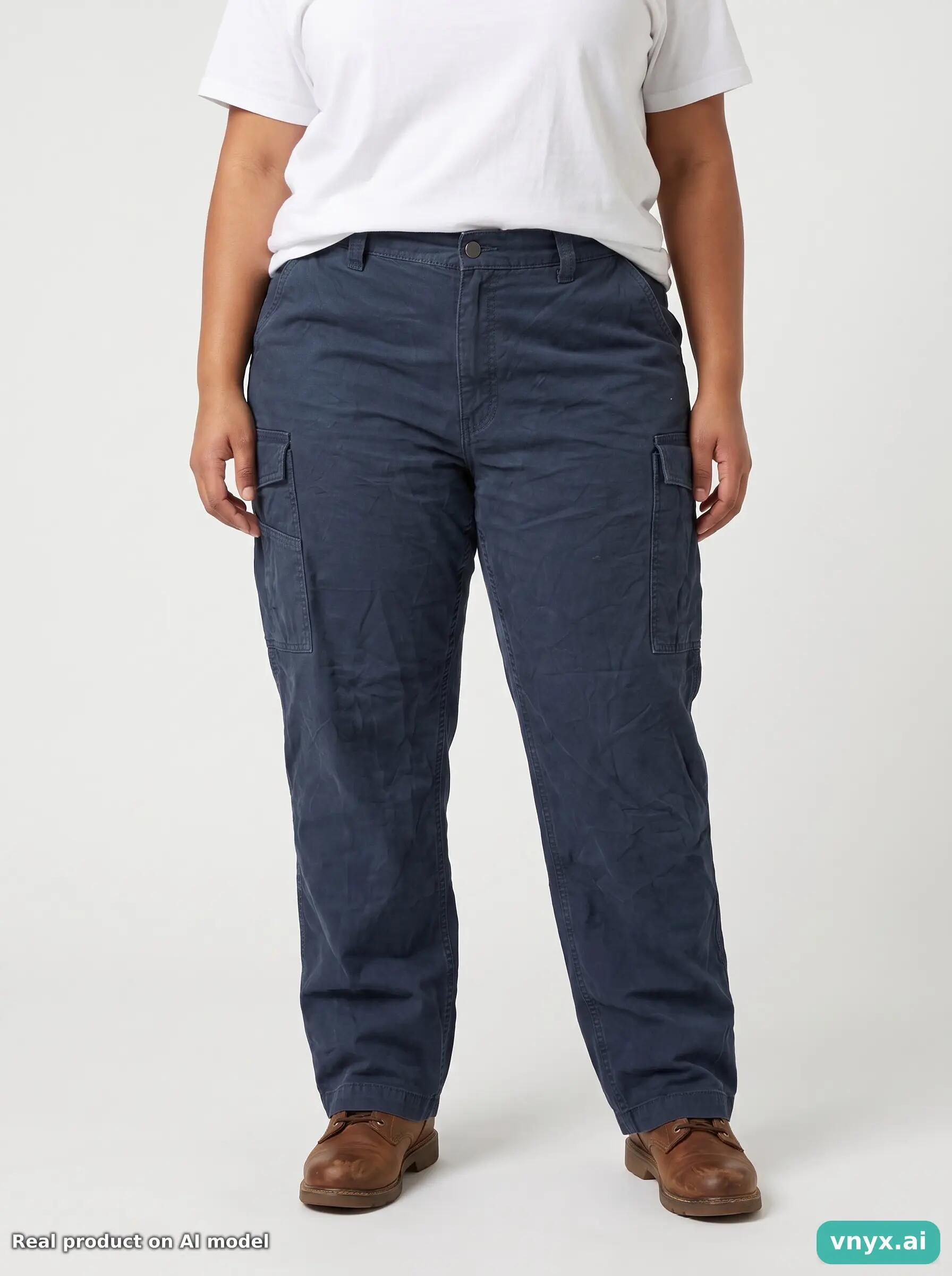 Second Life - Vintage Carhartt Navy Trousers Women W44 L30 1/6