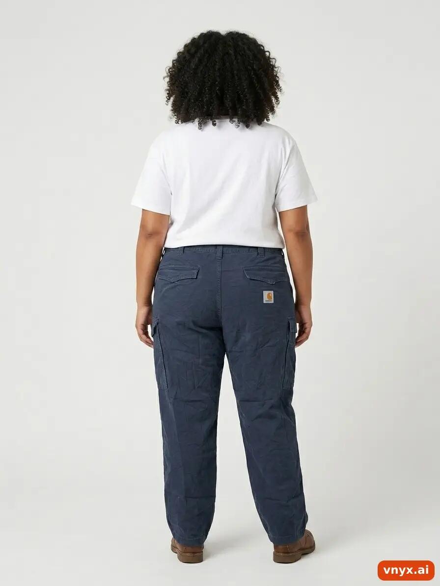 Second Life - Vintage Carhartt Navy Trousers Women W44 L30 3/6