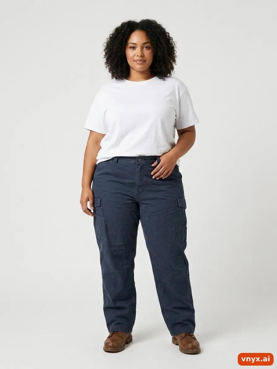 Second Life - Vintage Carhartt Navy Trousers Women W44 L30 2/6