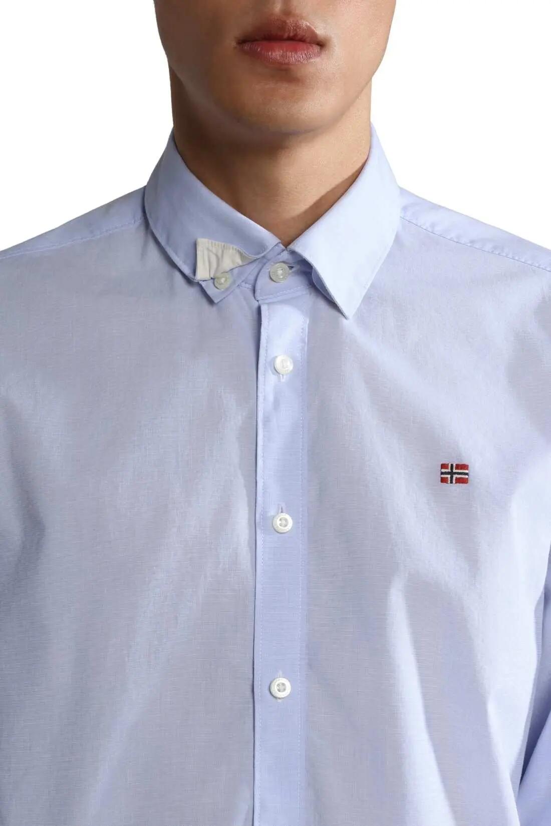 Camisa - sportswear - Homem - manga comprida, corte regular - Graie - azul-claro 4/4