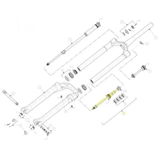 Manitou unità molla Dorado Air Spring per 275/29 pollici nero - Upgrade per...