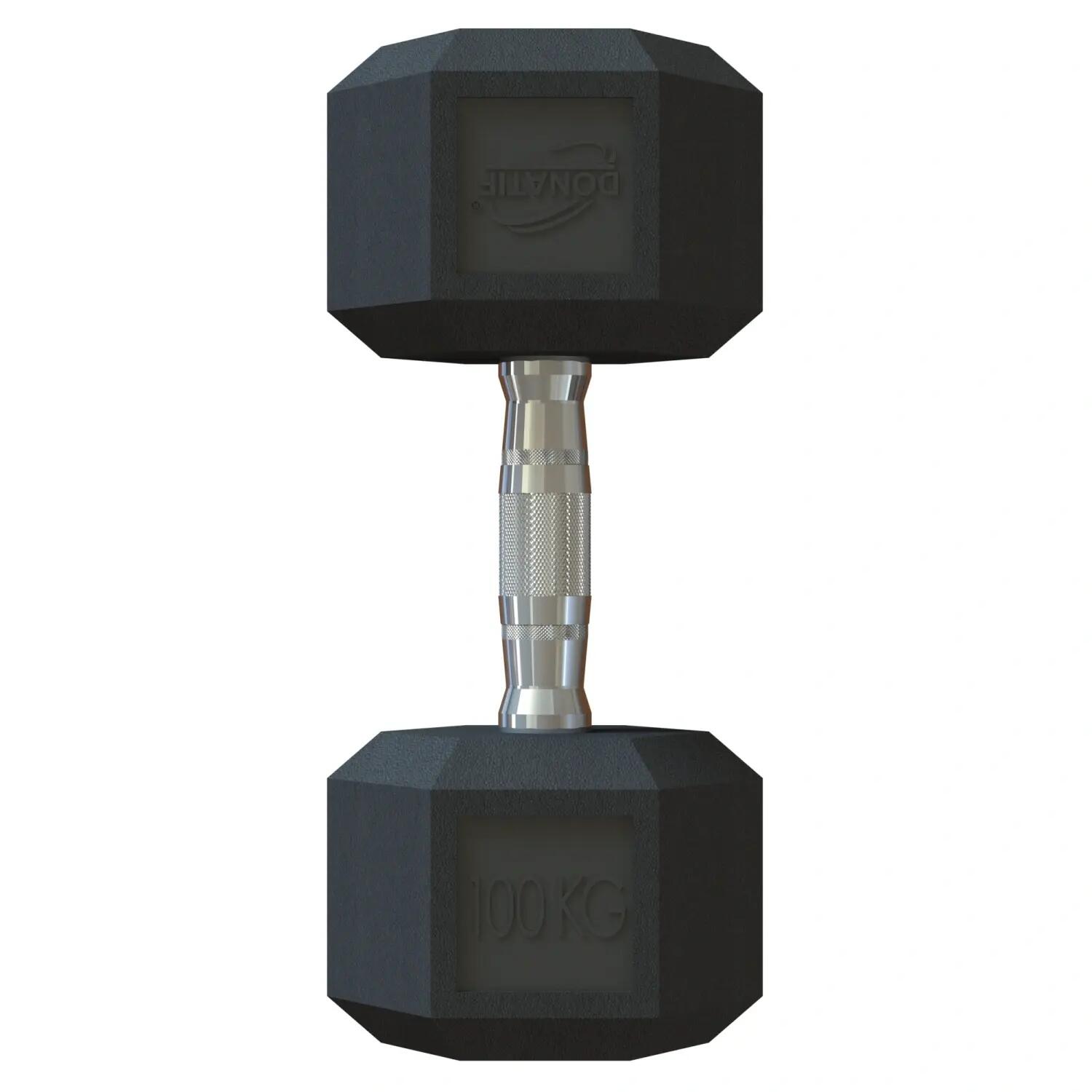 Manubrio Esagonale Gommato da 100 Kg - Professionale 6/6