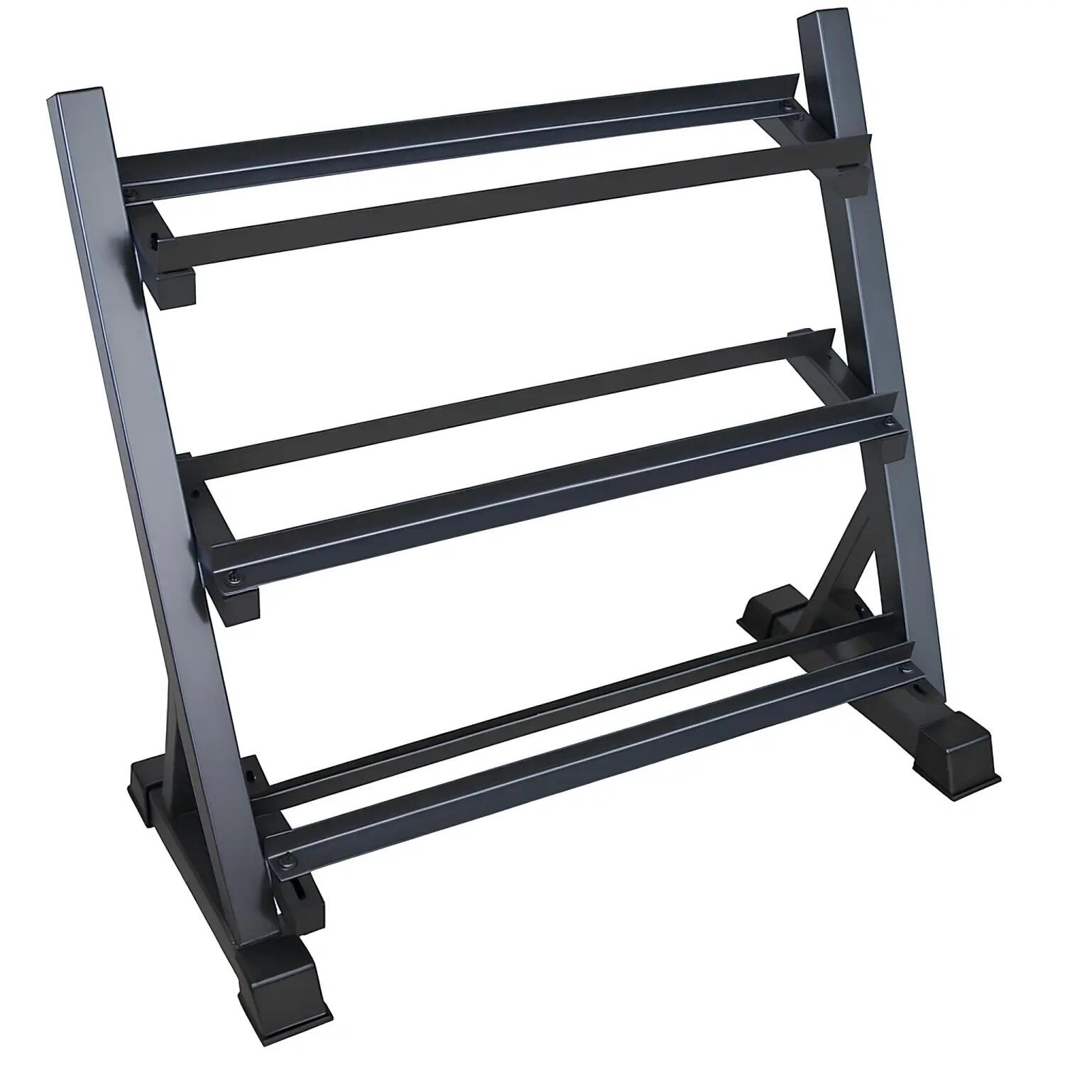 Rastrelliera Porta Manubri a 3 Ripiani - PMO5 | Home Gym 2/6