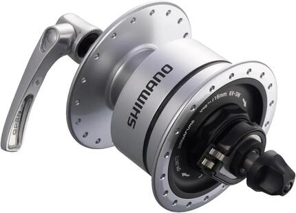 SHIMANO Nabendynamo DH-3D72 - 6V/3W, 32 Loch, Center-Lock, Silber