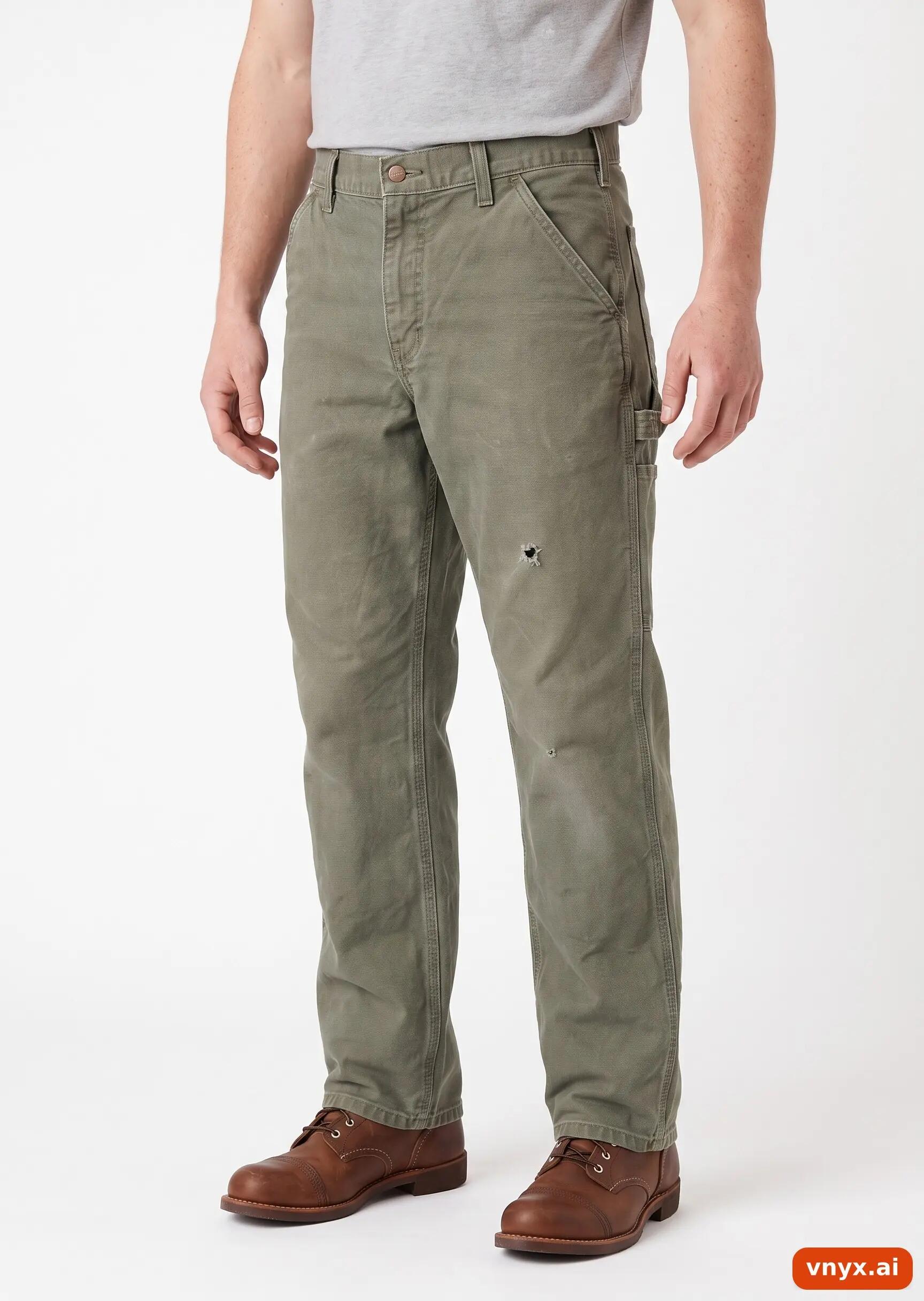 Second Life - Vintage Carhartt Olive-Green Trousers Men W30 L30 5/6