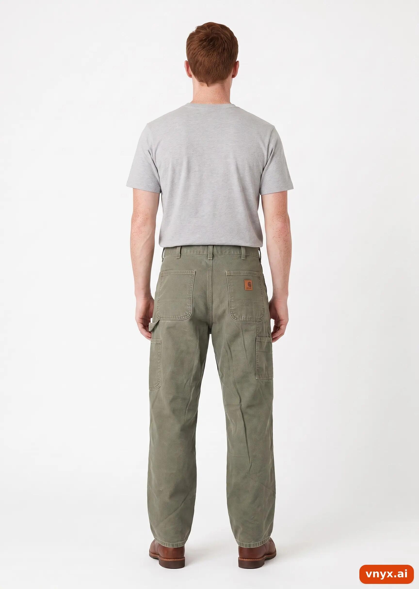 Second Life - Vintage Carhartt Olive-Green Trousers Men W30 L30 4/6