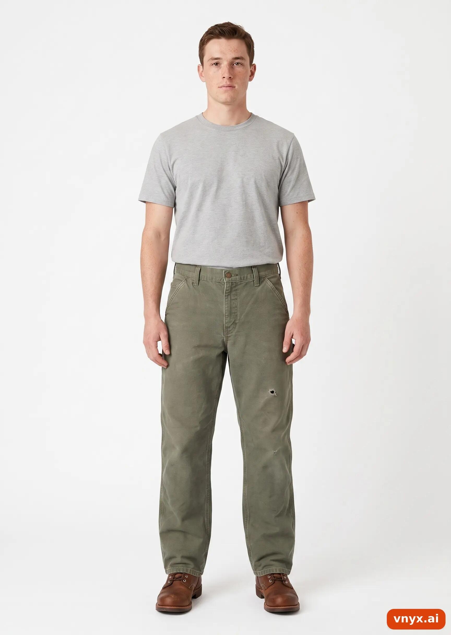 Second Life - Vintage Carhartt Olive-Green Trousers Men W30 L30 3/6