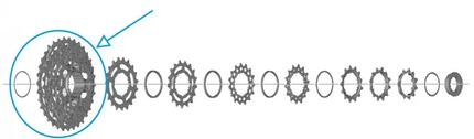 SHIMANO Ritzel für CS-R7100 general - 21-24, 27-30, 34 Zähne