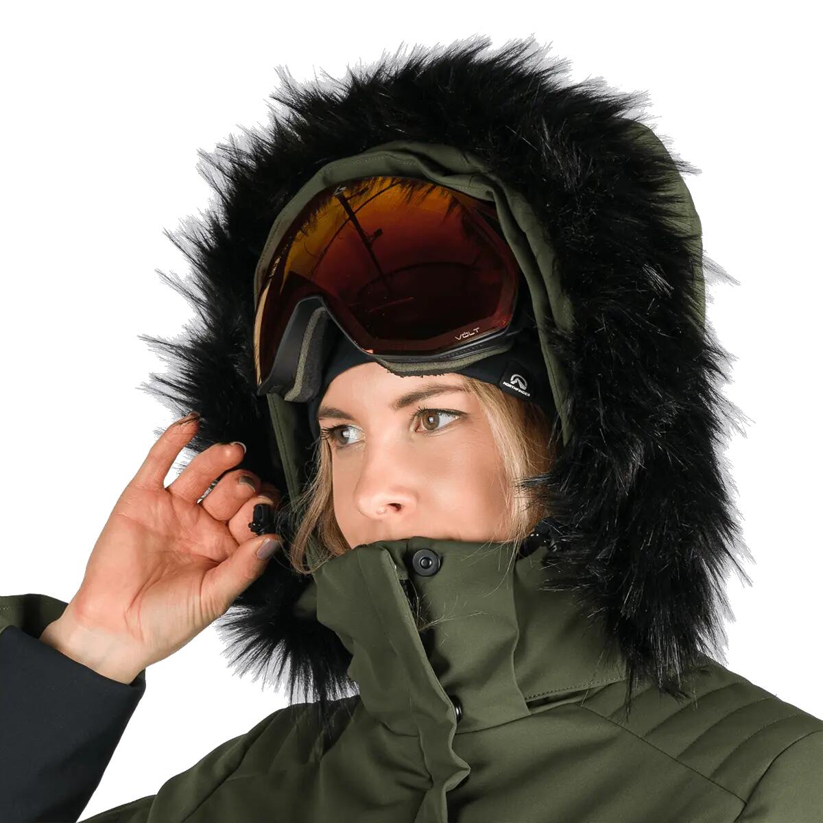 Dámská lyžařská trendy zateplená bunda s kožušinou ABIGAYLE 7/15