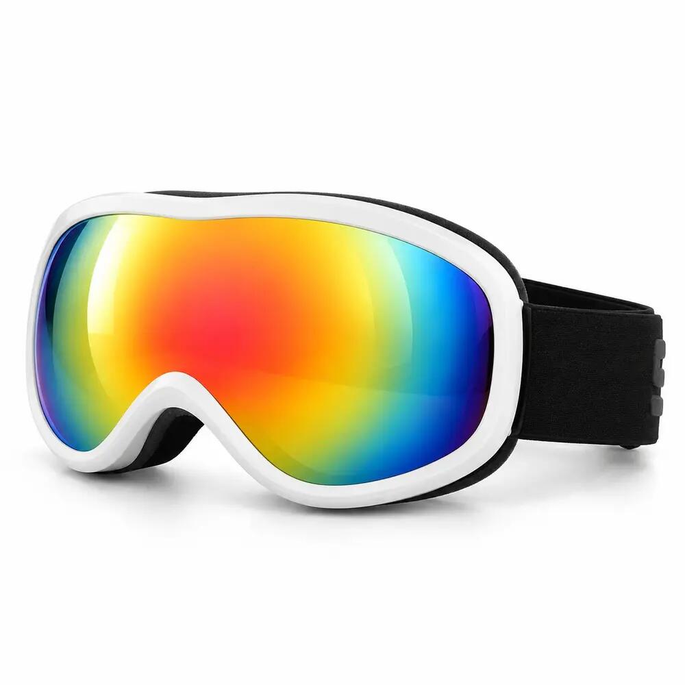 Lyžiarske a Snowboardové Okuliare Fluor HX043 Červený Zrkadlový Zorník Unisex