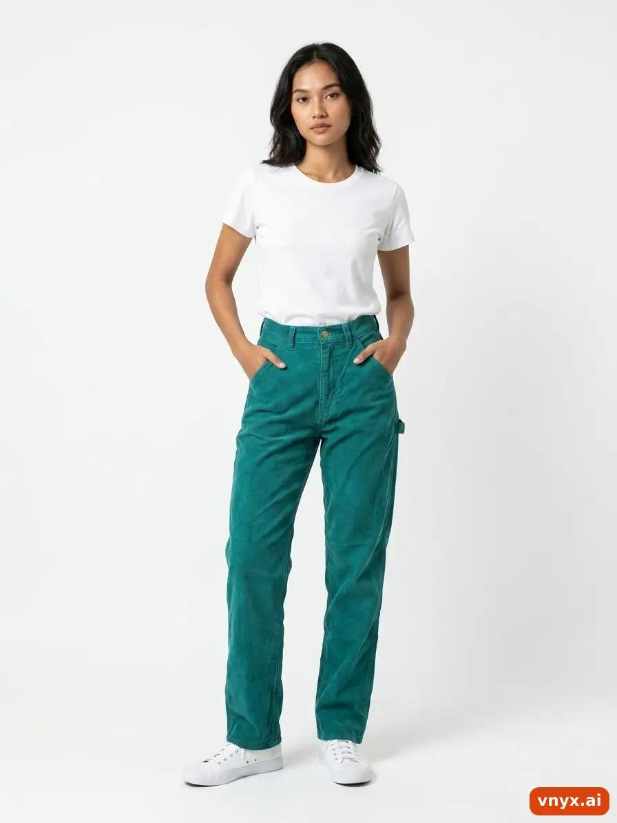Second Life - Vintage Lee Teal Trousers Women W29 L34 2/6