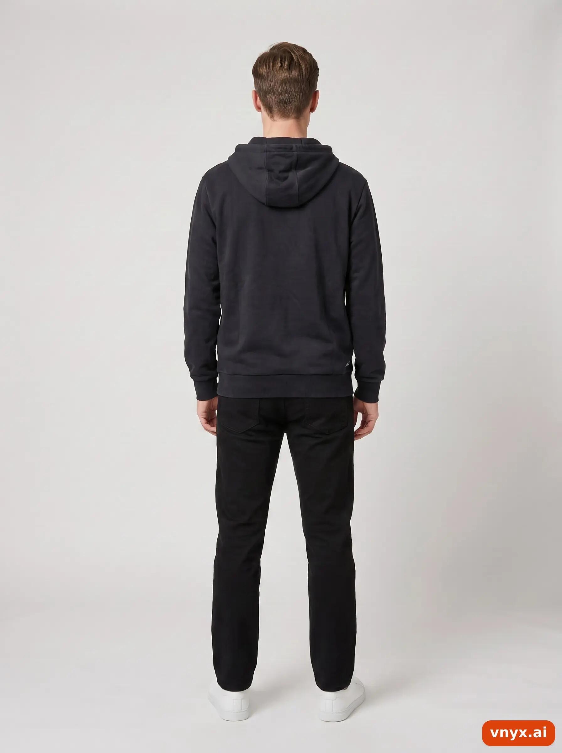 Second Life - Vintage Fila Deep Black Hoodie Men S 3/6
