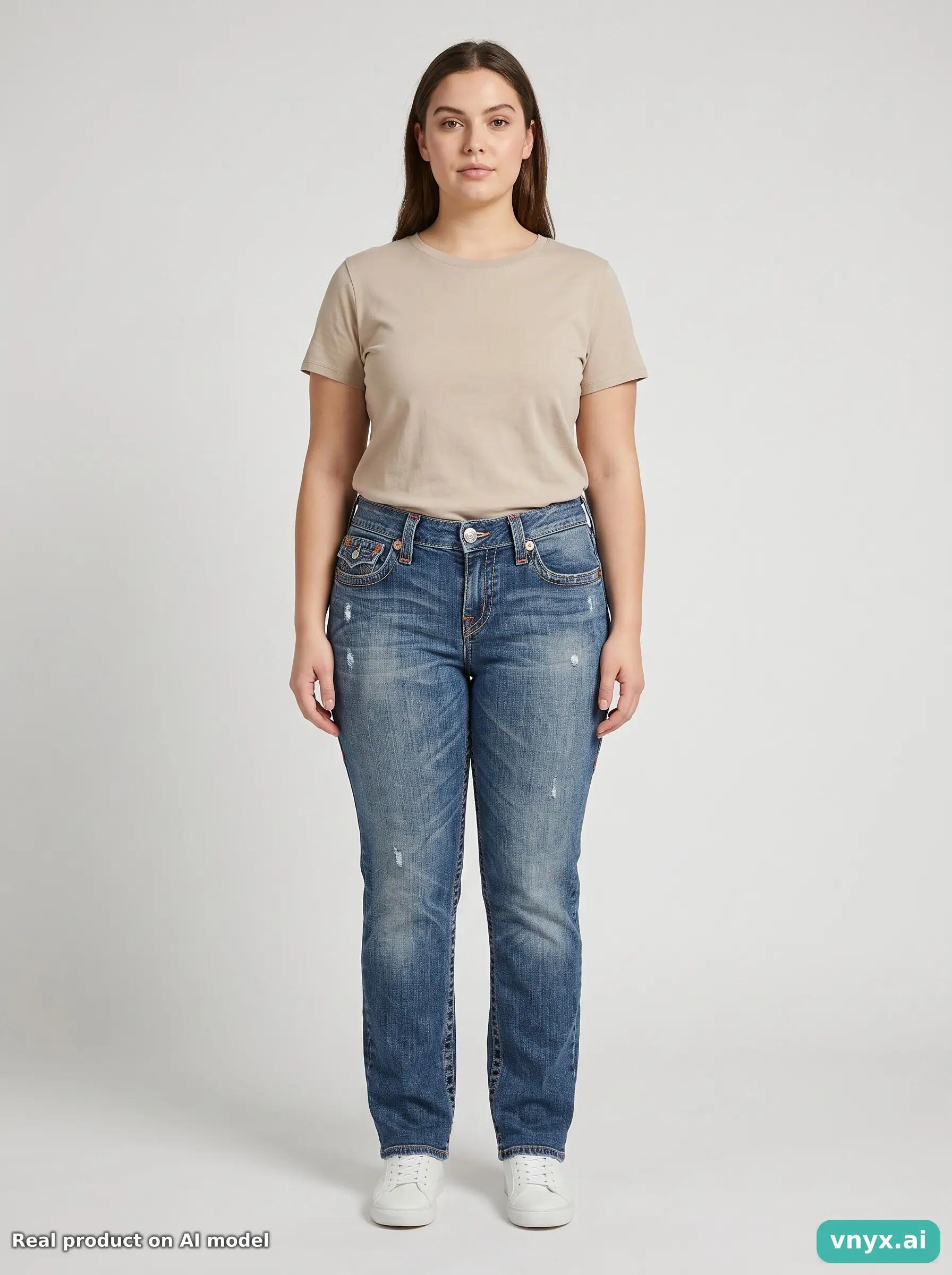 Second Life - Vintage True Religion Dark Blue Jeans Women W31 3/6