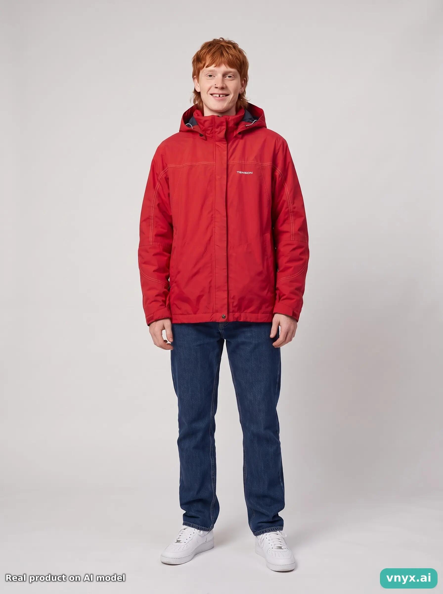 Second Life - Vintage Tenson Scarlet Windbreaker Men M 6/6