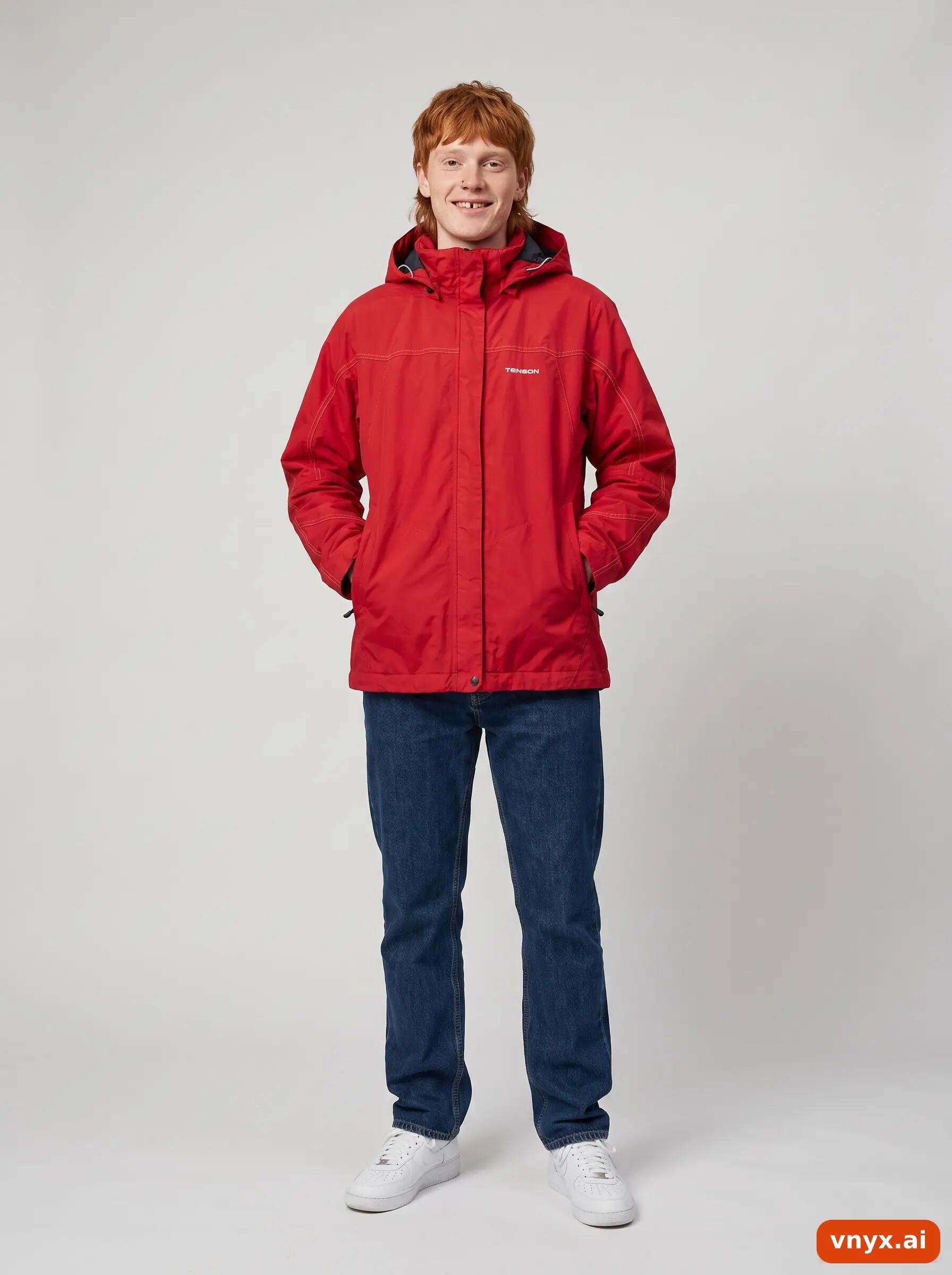 Second Life - Vintage Tenson Scarlet Windbreaker Men M 3/6