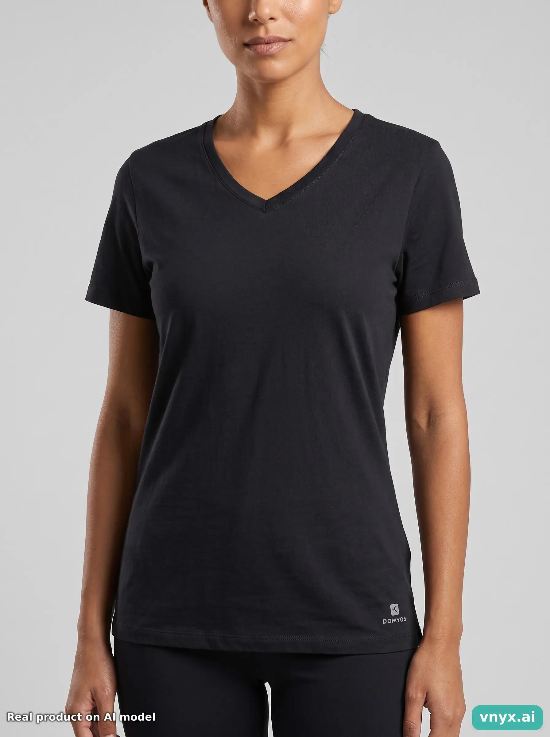 Second Life - Vintage DECATHLON Black T-Shirts Women M 5/6