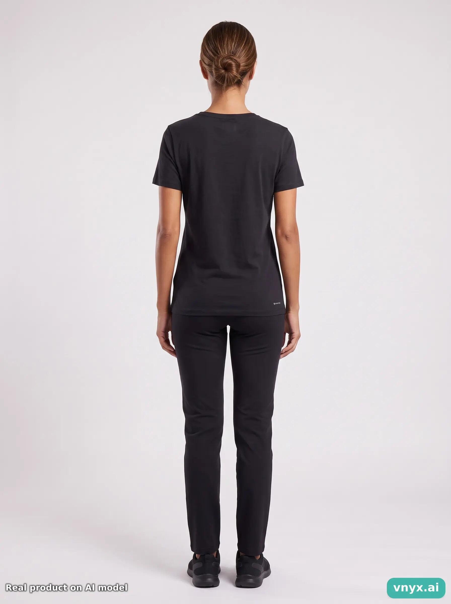 Second Life - Vintage DECATHLON Black T-Shirts Women M 4/6