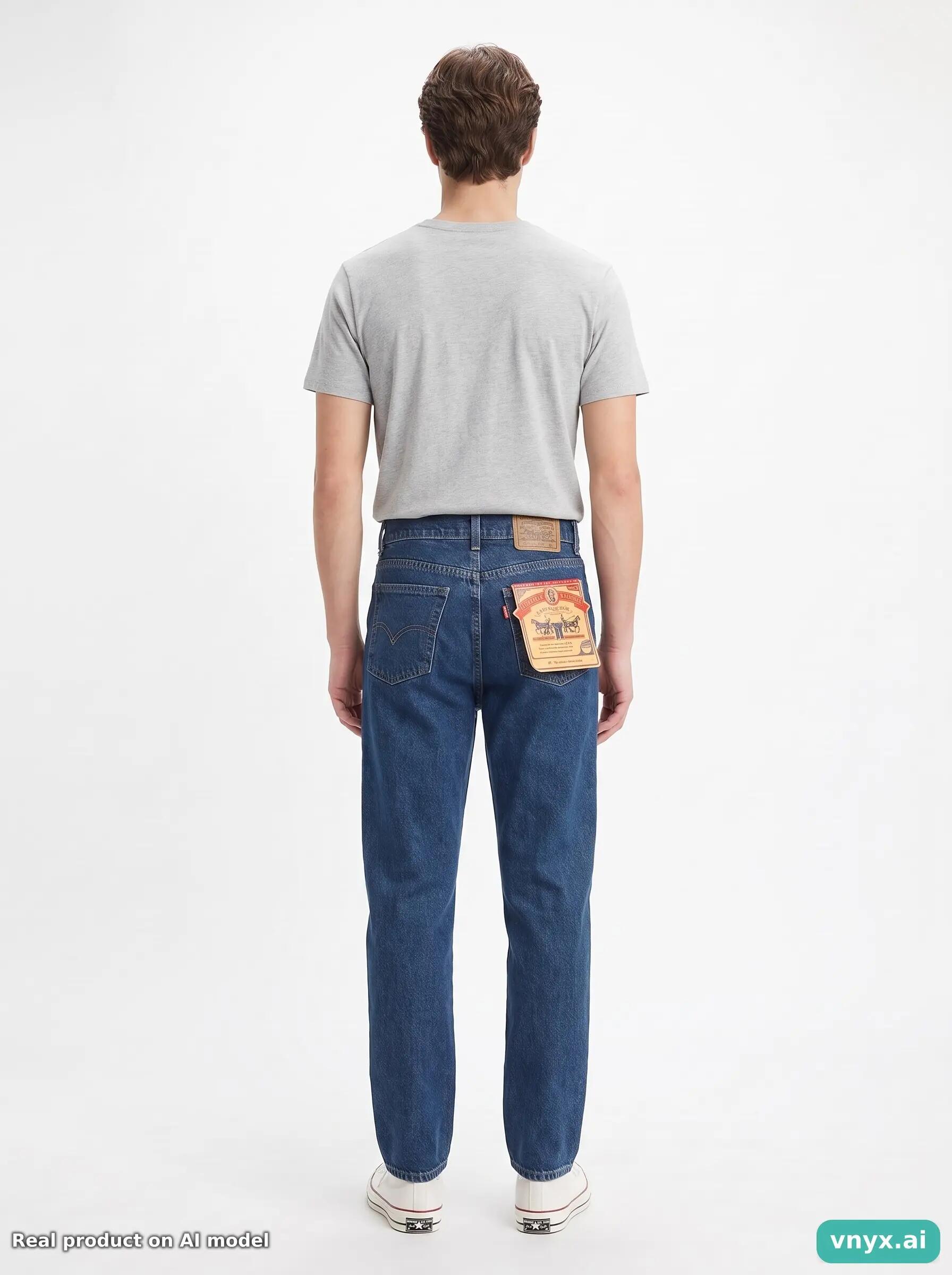Second Life - Vintage LEVI STRAUSS & CO. Dark Blue Jeans Men 28 L34 4/6