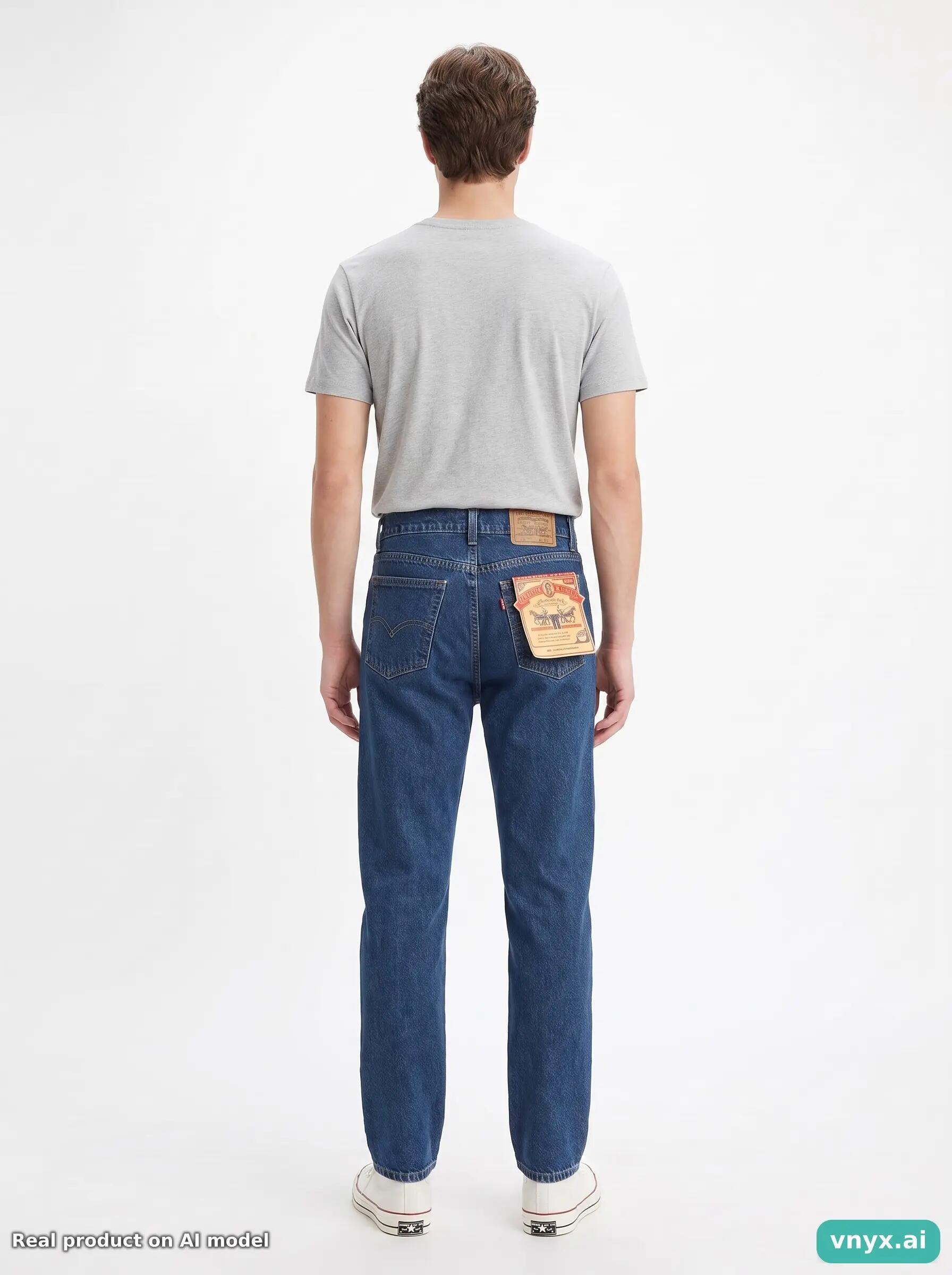 Second Life - Vintage LEVI STRAUSS & CO. Dark Blue Jeans Men 28 L34 2/6